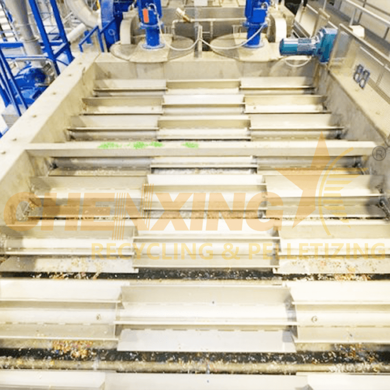 Sink-Float Plastic Separation Process - 1.0g/cm³ Saline Solution Removing PVC Contaminants